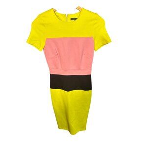 Colorblock Short Sleeve Midi Dress By French Connection‎ Size 6